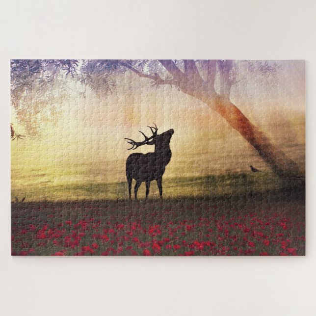 Hirschlandschaft Puzzle (Horizontal)
