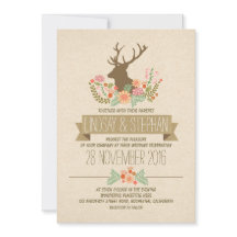 Hirschliebhaber romantische Hochzeitseinladungen