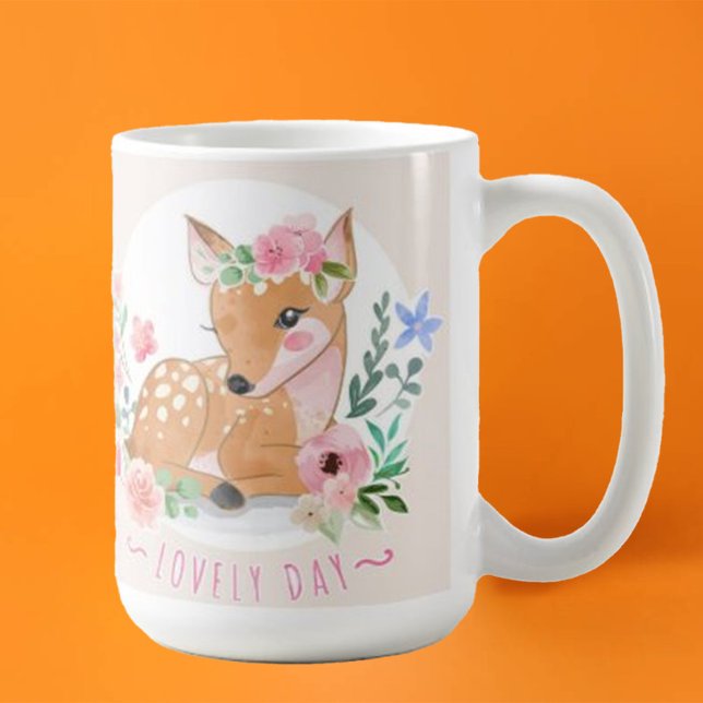 Hirschliebhaber Tag draußen unter wunderschönen Bl Kaffeetasse (Von Creator hochgeladen)