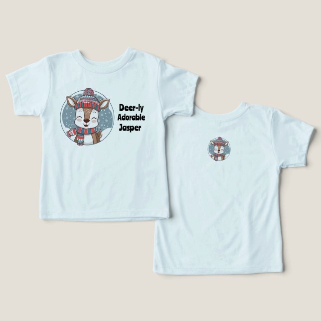 Hirschliebling-Shirt mit bearbeitbarem Namen (Design Vorderseite & Rückseite)
