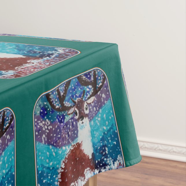 Hirschmalerei Tischdecke (Beispiel)