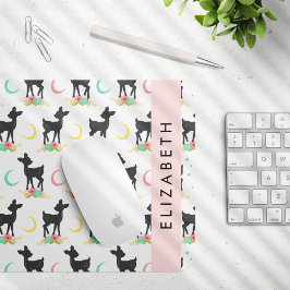 Hirschmuster, Baby Deer, Boho, Blume, Ihr Name Mousepad