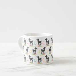 Hirschmuster, Baby Deer, Boho, Blume, Mond Espressotasse