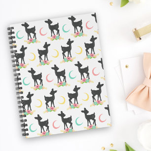 Hirschmuster, Baby Deer, Boho, Blume, Mond Planer