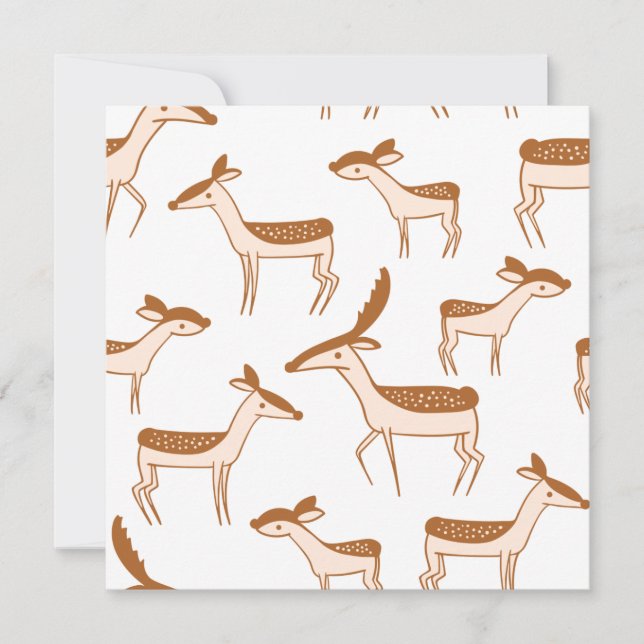 Hirschmuster Design Niedliche Postkarte (Vorderseite)