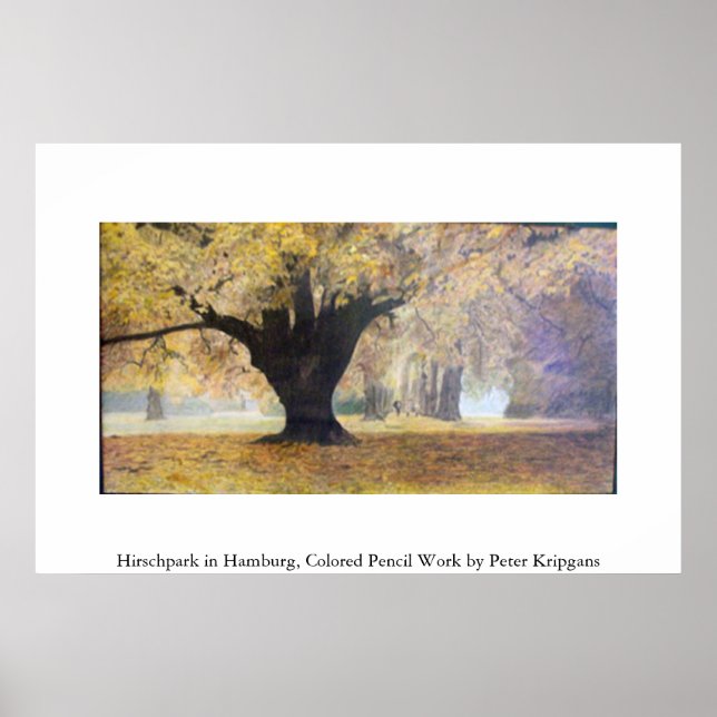 Hirschpark in Hamburg Poster (Vorne)