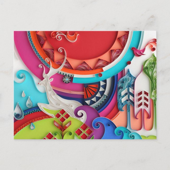 Hirschpostkarte Postkarte (Vorderseite)