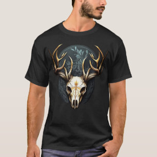 Hirschschädel große Geweihe Jagd T-Shirt