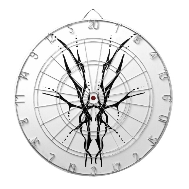 Hirschschädel-Stammbauweise für Hirschjäger schwar Dartscheibe (vorne)