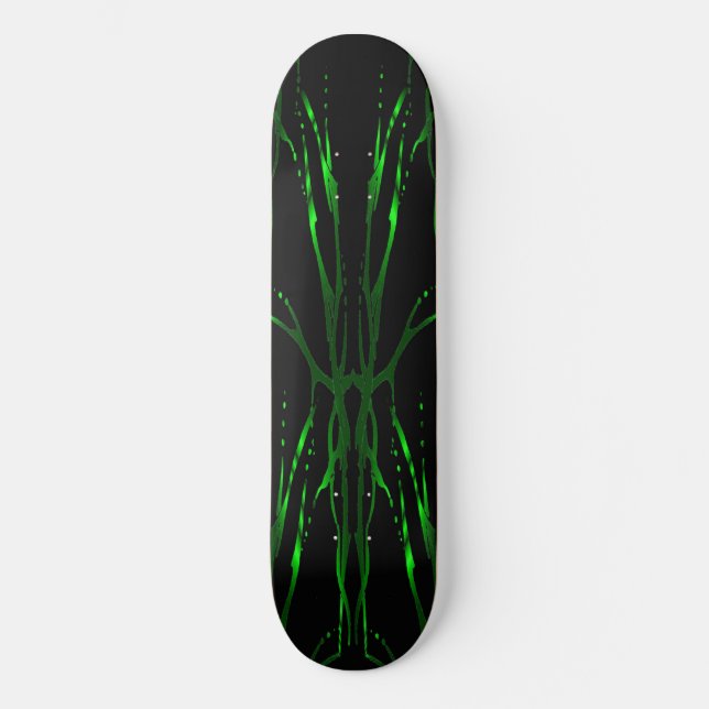 Hirschschädel - Tattoo - grün Skateboard (Vorderseite)