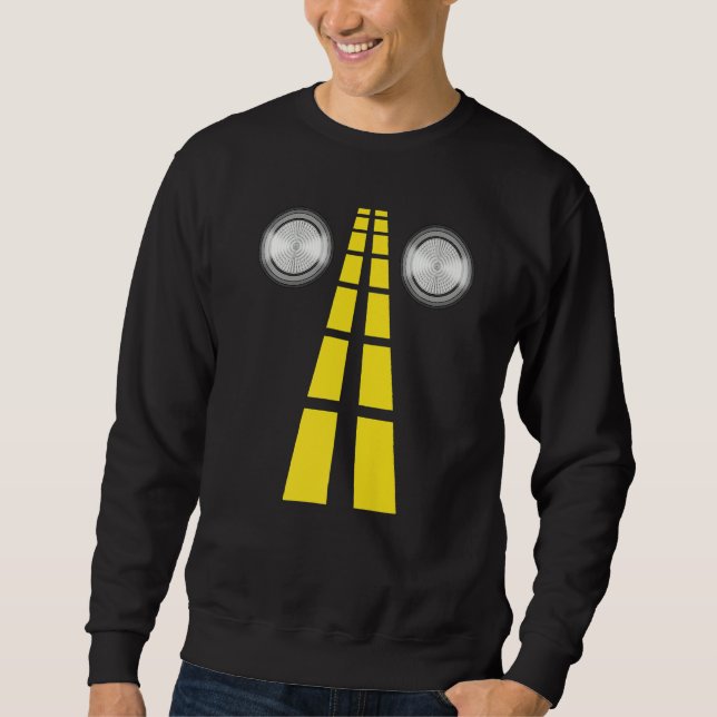Hirschscheinwerfer mit Straßenmarkierungen Paarkos Sweatshirt (Vorderseite)