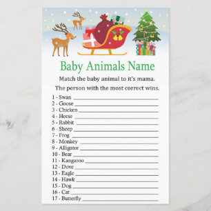 HirschSchlitten mit Geschenken Baby Animals Name G