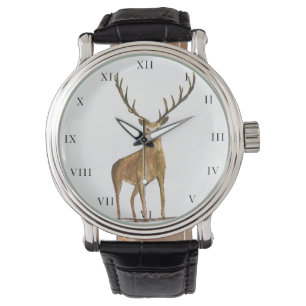 Hirschstag Antlers Animal Hunter Nature Watch Armbanduhr