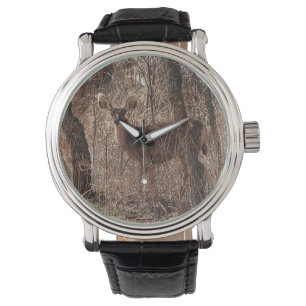 Hirschstarre Armbanduhr