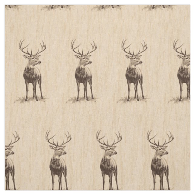 Hirschstoff Stoff (Muster)