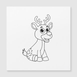 Hirschtier Baby Young Animal Niedlich Postcard Magnetkarte