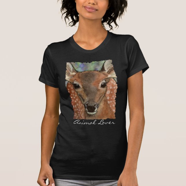 Hirschtier Lover Women's Destroyed Shirt (Vorderseite)