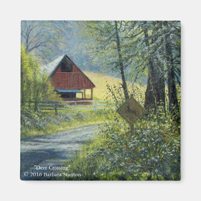 "Hirschüberquerung" Magnet (Vorne)