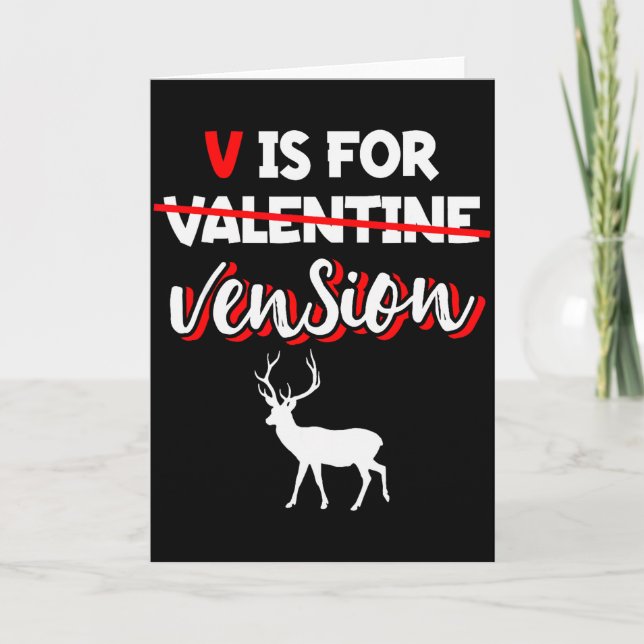 Hirschvenisonfleisch _ Valentinsjäger Jagd  Karte (Vorderseite)