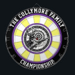 Hirschwald Ziel bullseye Kunst Dartscheibe<br><div class="desc">Kräftiges kreisförmiges Design eines Hirsches mit Ankerplätzen im Wald und einem kühnen Zielüberlagerungen.</div>