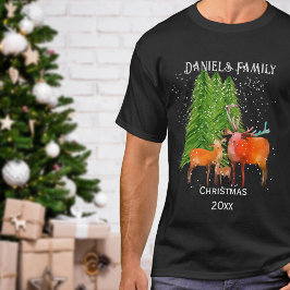 Hirschweihnachtsfamilie T-Shirt