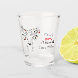 Hirschweihnachtsfest Personalisiert Schnapsglas