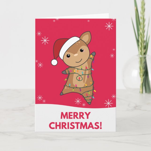 Hirschweihnachtskarte Wintertiere Karte (Vorderseite)