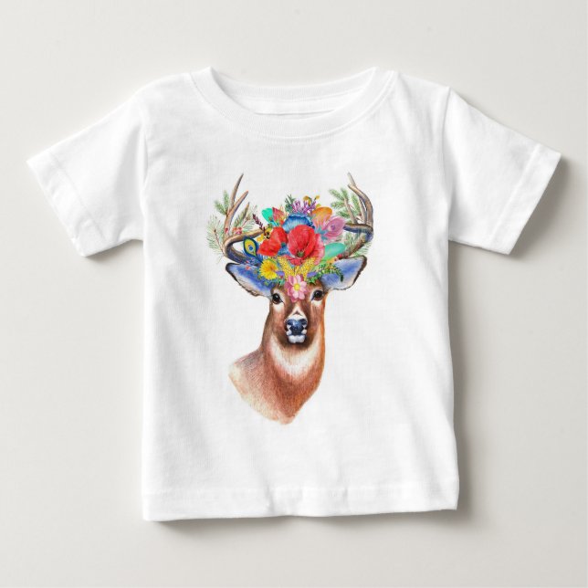 Hirschwelt | Geburtstag - Name & Alter T - Shirt (Vorderseite)