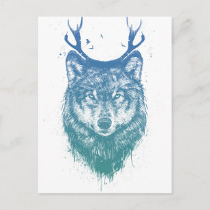 Hirschwolf Postkarte