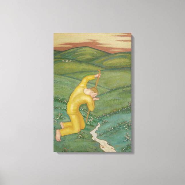 Hirte auf seinem Feld (von Eugeniusz Zak) Leinwanddruck (Vorderseite)