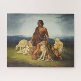 Hirte in einer ländlichen Landschaft Puzzle