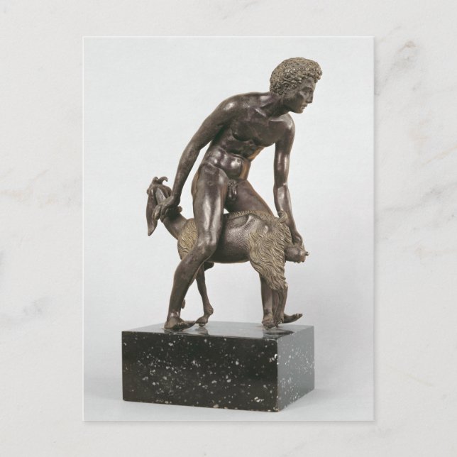 Hirte melken eine Ziege Postkarte (Vorderseite)