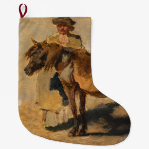 Hirte mit Pferd (Pferde) Großer Weihnachtsstrumpf