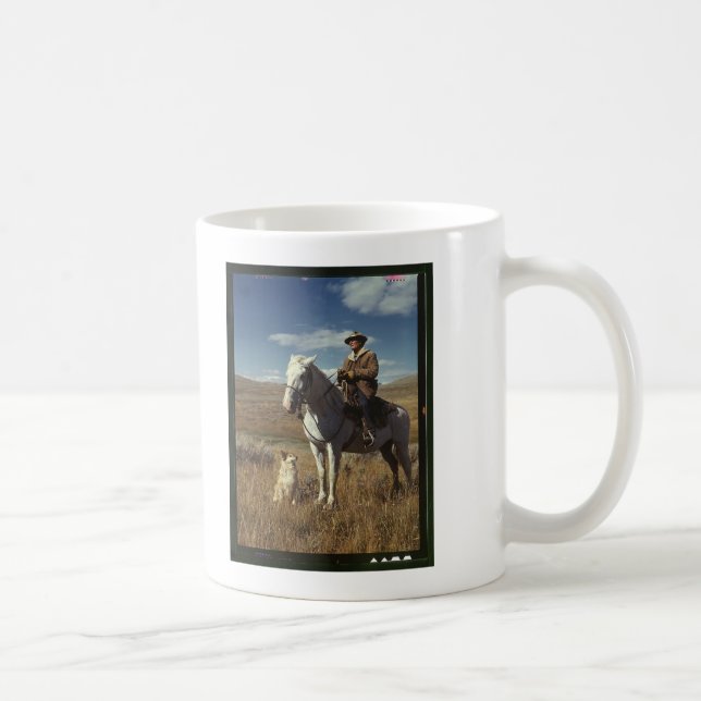 Hirte mit Pferd und Hund auf Gravelly Range Tasse (Rechts)