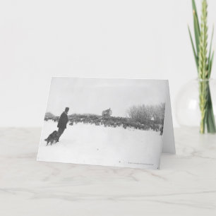 Hirte und Hund im Schaflager Karte