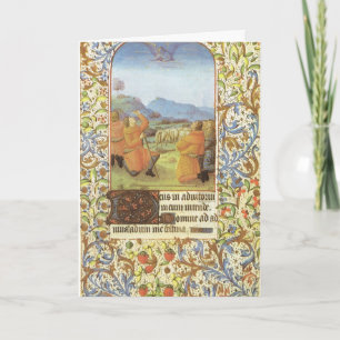 Hirten auf den Feldern in der Nähe von Bethlehem, Feiertagskarte
