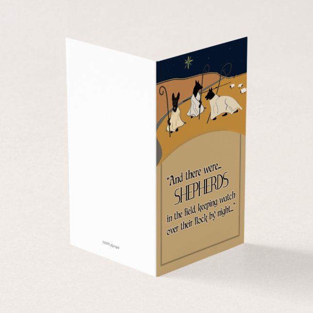 Hirten in der Nacht - Ferienkarte (Vorderseite)