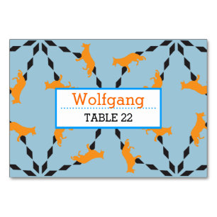 Hirtenhund-Silhouette Tischnummer