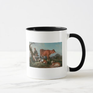 Hirtenszene mit einem cowherd tasse