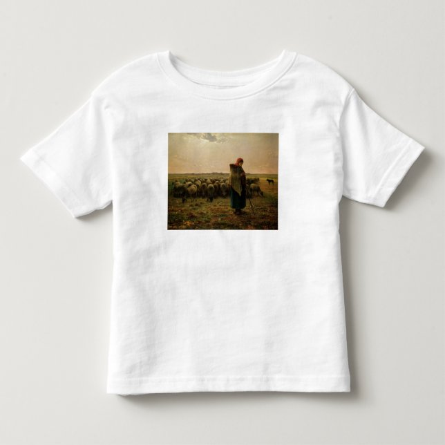 Hirtin mit ihrer Flock, 1863 Kleinkind T-shirt (Vorderseite)
