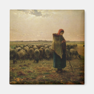 Hirtin mit ihrer Flock, 1863 Magnet
