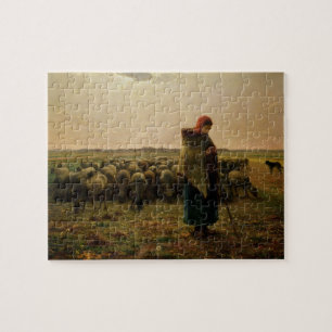 Hirtin mit ihrer Flock, 1863 Puzzle