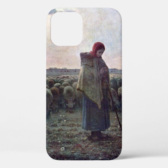 Hirtin mit ihrer Flock, Jean-Francois Millet Case-Mate iPhone Hülle (Rückseite)