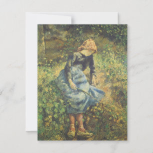 Hirtin von Camille Pissarro, Vintage Fine Art