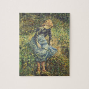 Hirtin von Camille Pissarro, Vintage Fine Art Puzzle