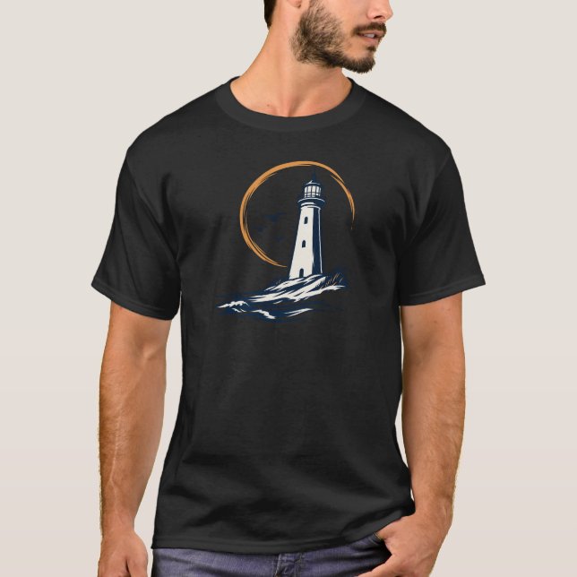 Hirtshals Leuchtturm – Dänische Küste T-Shirt (Vorderseite)
