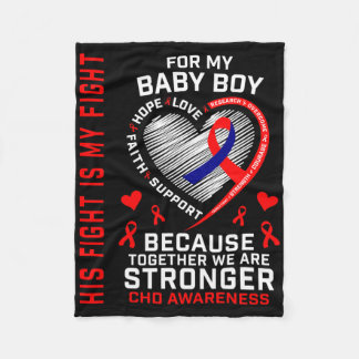 His Fight Is My Fight Baby Boy Chd Awareness Heart Fleecedecke