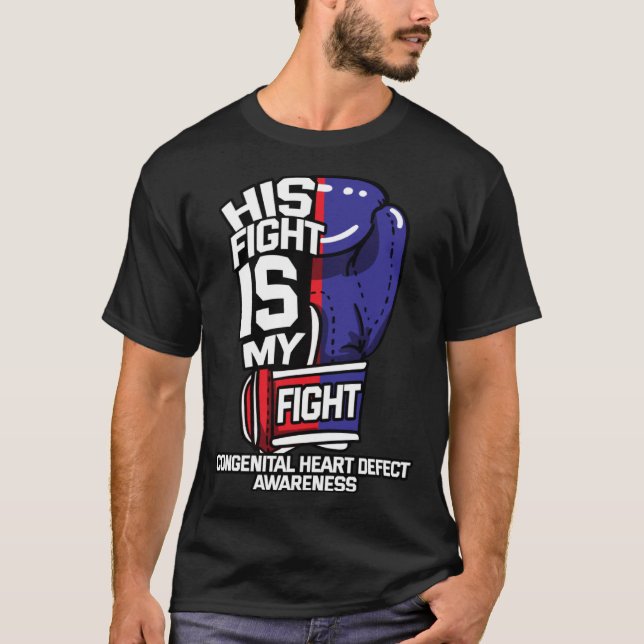 His Fight Is My Fight Congenital Heart Defect Preg T-Shirt (Vorderseite)