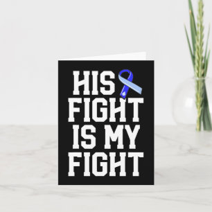 His Fight Is My Fight Hydrocephalus Awareness Blue Karte