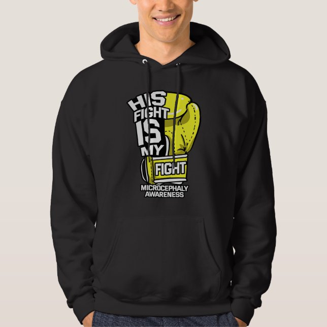His Fight Is My Fight Microcephaly Awareness Ribbo Hoodie (Vorderseite)
